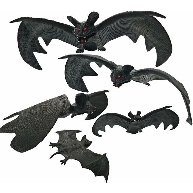 Green Mobility-10 Pièces Halloween Décoration Chauves-Souris Vampire Bat Réaliste Spooky Accroché Les Chauves Souris pour La Décoration De Fête