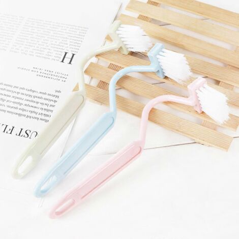 Brosse de rinçage incurvée pour WC, accessoire de nettoyage pour salle de bain