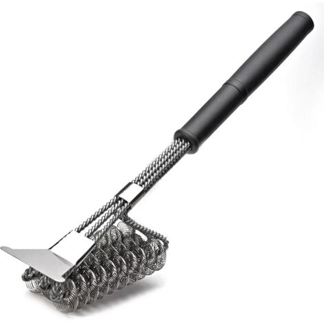 Brosse de sécurité pour barbecue sans balais. Nettoyant en acier inoxydable antirouille. Accessoires de barbecue de qualité supérieure - AquaForge