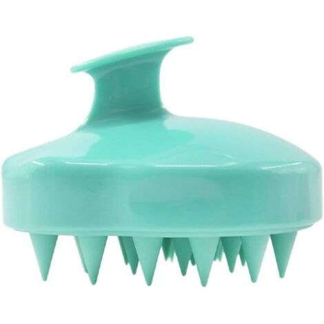 Brosse de soin de cheveux de shampooing de cuir chevelu de masseur avec la brosse douce de silicone pour les hommes, femmes, enfants et animaux,
