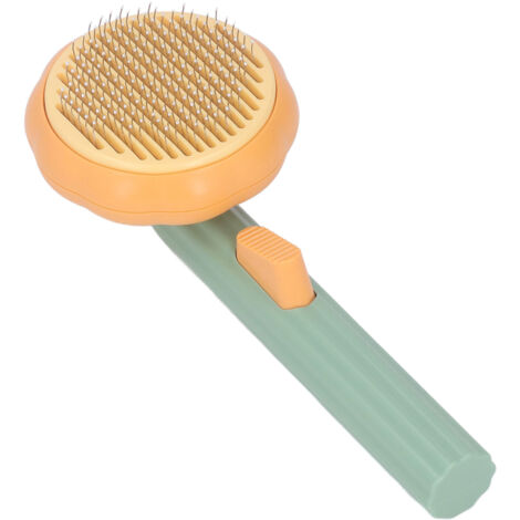 Brosse de Toilettage Autonettoyante pour Chats en Forme de Citrouille - Idéale pour l'Intérieur