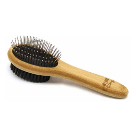Brosse de Toilettage en Bambou "Double Face" 19cm Naturel