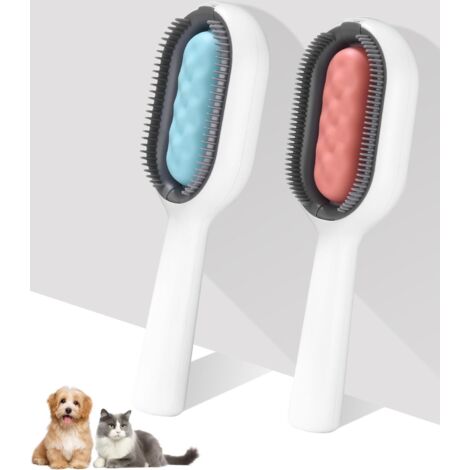 Brosse de toilettage pour chat - 2 pièces, 2 en 1 brosse vapeur spray anti-poils réservoir d'eau - Animaux