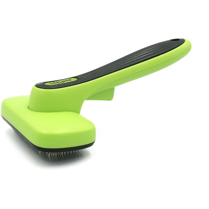 Brosse de Toilettage pour Chien Chat à Poils Longs, Étrille Autonettoyante Professionnelle pour Animaux, Brosse Anti-Noeuds, Râteau de Démêlage,