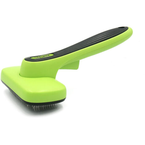 Brosse de Toilettage pour Chien Chat À Poils Longs, Étrille Autonettoyante Professionnelle pour Animaux, Brosse Anti-Noeuds, Râteau de Démêlage, Enlève Les Poils Morts Jusqu'à 95%