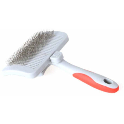 Brosse de Toilettage "Rétractable" 17cm Blanc