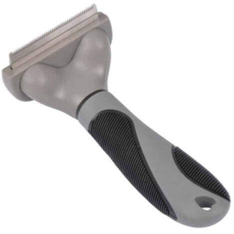 Brosse de Toilettage "Spéciale Sous Poils" 16cm Gris