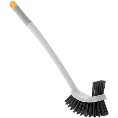 Brosse de toilette à longue poignée 50 cm, double poils, nettoyage sans coins morts