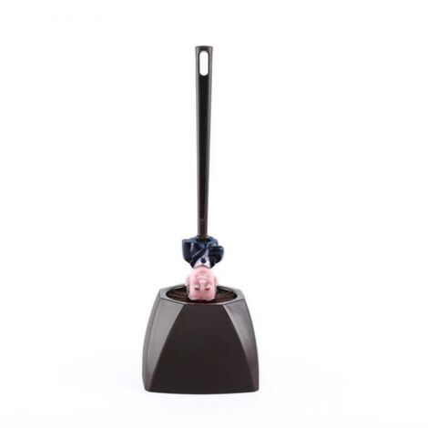 Brosse de toilette à poils souples pour le nettoyage de la salle de bain, en plastique, pailletée-AquaForge