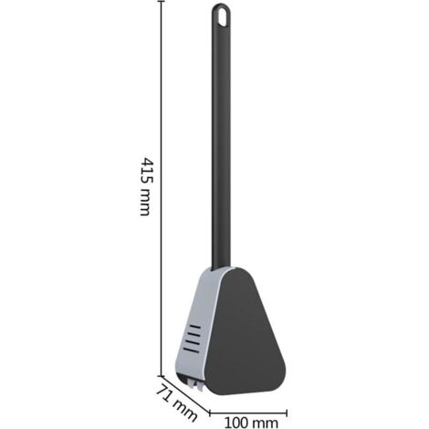 Brosse de Toilette de Golf, Brosse WC en Silicone, Manche Long Ensemble Toilette en Silicone avec Base à Ouverture Automatique et Anti-Fuite (Vert avec Base)