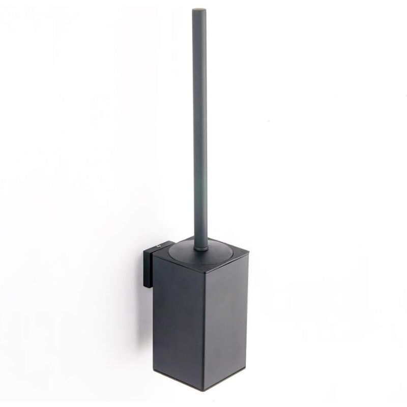Brosse de toilette en acier inoxydable 304, support mural pour brosse de toilette, noir