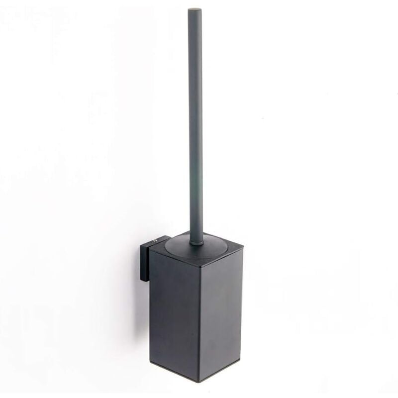Brosse de toilette en acier inoxydable 304, support mural pour brosse de toilette, noir