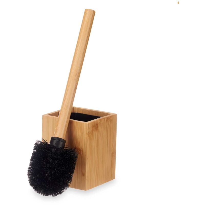 Brosse de toilette en bambou, 10 x 10 x 36 cm