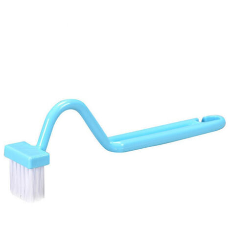 Brosse de toilette en forme de V, 10 pièces, brosse de nettoyage incurvée en plastique pour toilettes, cuisine, évier, salle de bains（bleu）