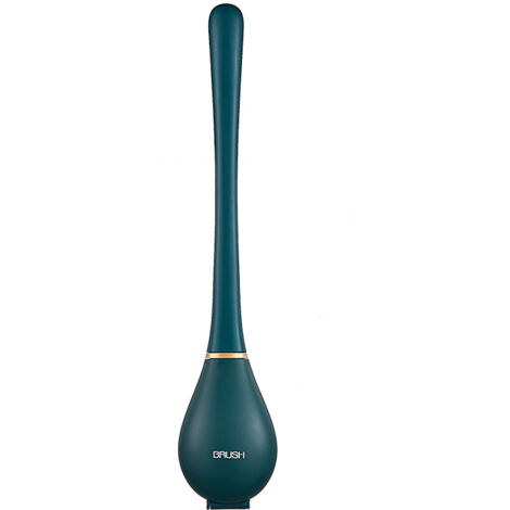 Brosse de toilette en silicone avec support (bleu-vert), brosse de toilette automatique-AquaForge