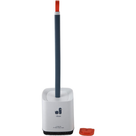 Brosse de toilette en silicone, brosse de nettoyage de toilette, brosse à main Cherry, brosse de rechange blanche pour le nettoyage des toilettes.-AquaForge