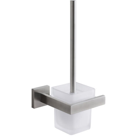 Brosse de toilette en verre avec brosse de rechange, ensemble de brosse de toilette, montage mural