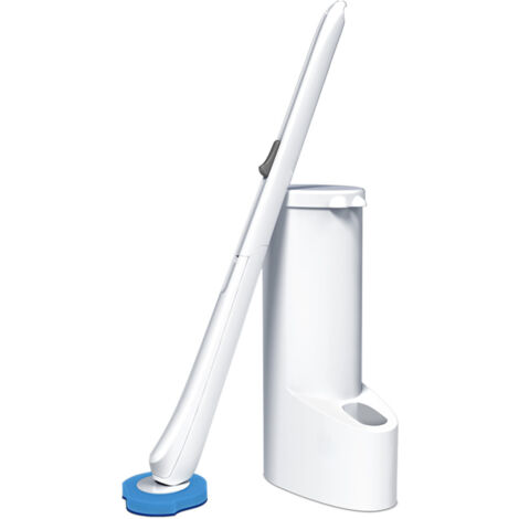 Brosse de toilette jetable, nettoyante en profondeur, antibactérienne et désodorisante, pour salle de bain, 16 têtes de brosse.-AquaForge