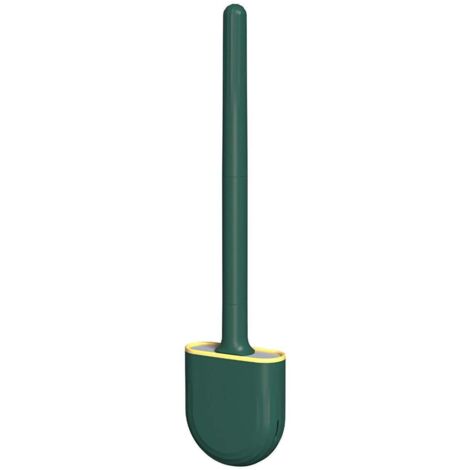 Brosse de toilette murale mini, brosse de nettoyage de salle de bain avec manche amovible, vert nuit-AquaForge