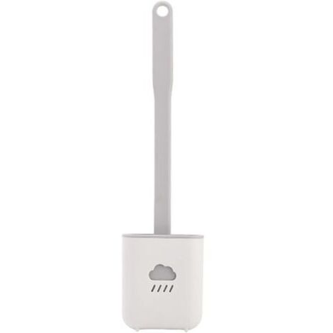 Brosse de toilette Nettoyage des crevasses Chasse d'eau de toilette Brosse douce et souple avec base Brosse de toilette