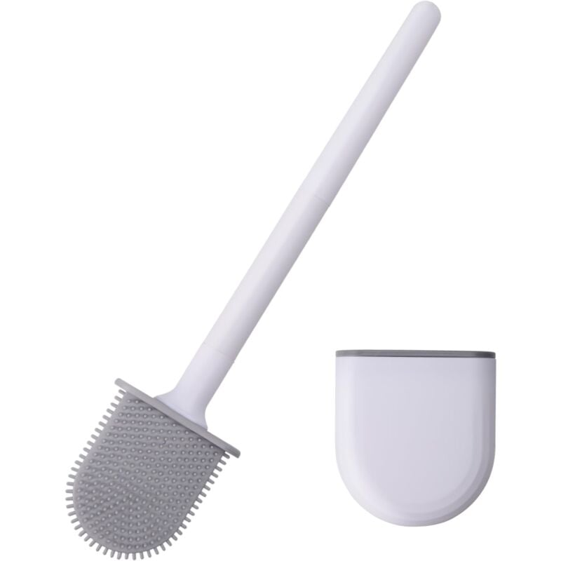 Ensoleille - Brosse de toilette pour camping-car, brosse de toilette en silicone n'endommagera pas les toilettes, brosse de toilette murale