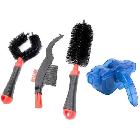 Brosse de vélo, kit de nettoyage de volant moteur rouge