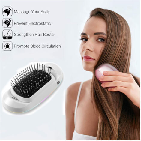 Brosse Démêlante Ionique électrique Démêle Les Noeuds Brosse Vibrante Ionique Antistatique