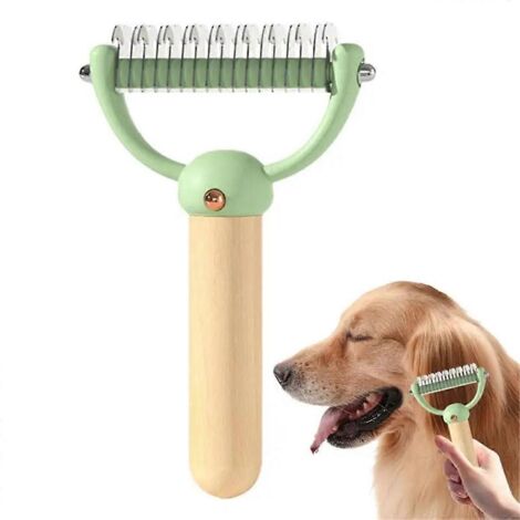 Brosse démêlante pour sous-poil, peigne pour chats à poils longs C--
