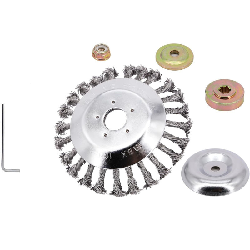 Brosse désherbante pour débroussailleuse 6' 25,4 x 200 mm haute stabilité très robuste facile à monter