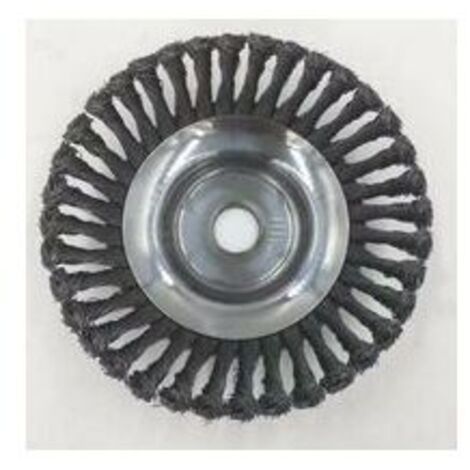 Brosse disque de détartrage en fil d'acier métallique coupe Herbes Enlèvement Tête Pour Débroussailleuse tondeuse à gazon 6 pouces