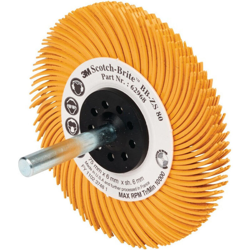 FP - Brosse-disque radiale bb-zs type c d. 762 mm granulation 80 jaune 15000 min-¹ 3