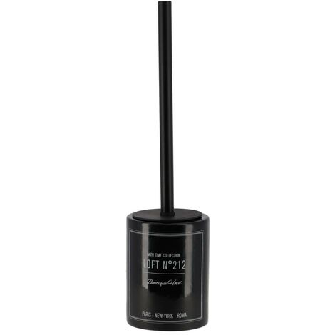Brosse dolomite tige inox imprime - neo retro noir - Tendance