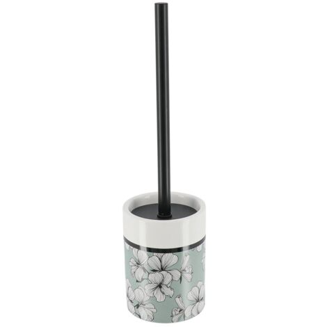 Brosse dolomite tige inox noir imprime - ecrin vert - Tendance