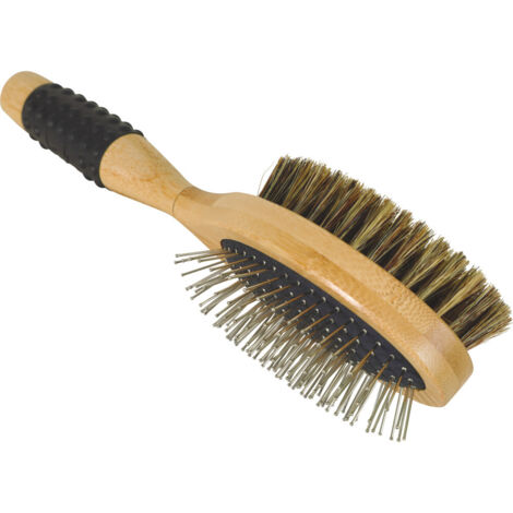 Brosse double 24.5 cm pour chien à poils longs - zolux