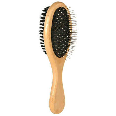 Brosse double face bois 6 x 21 cm pour chat et chien - Trixie