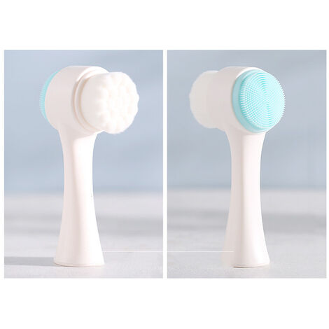 Brosse Double Face en Silicone pour masque facial, accessoire de nettoyage pour la peau,green
