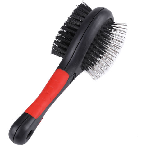 Brosse Double Face pour Chien et Chat - Élimine les Poils et Nœuds (Taille M)