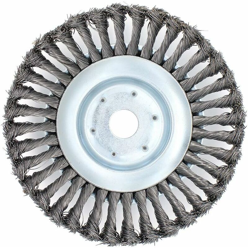 Brosse à désherber Brosse à désherber, 8 pouces Brosse rotative à désherber, Disque de torsion, Brosse conique tressée en fil d'acier, Diamètre 200