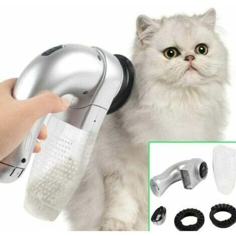 Brosse électrique pour poils d'animaux, aspirateur pour chiens et chats, outil de toilettage