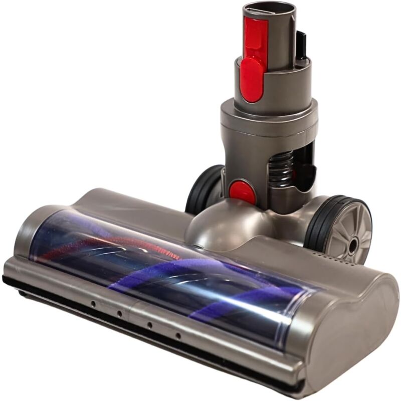 Brosse, embout pour Aspirateurs Compatible Dyson V7, V8, V10, V11, V15 - tête de Nettoyage à Entraînement Direct avec led - Sols Durs et Moquettes