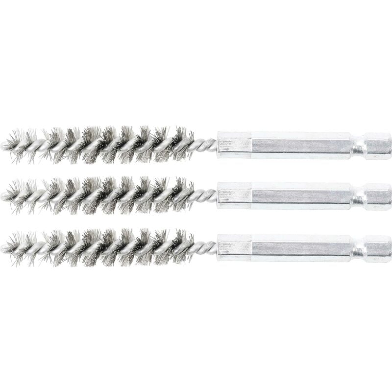 Brosse en acier 10MM 6,3MM (1/4'') 3PIÈCES bgs 3078-10-S