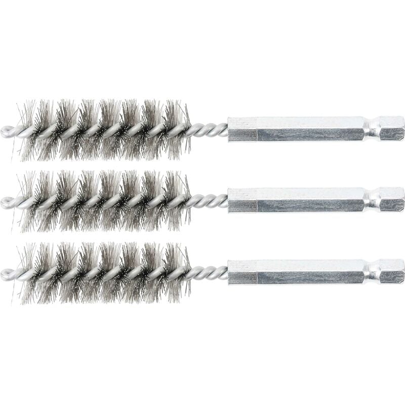 Bgs Technic - brosse en acier 15MM 6,3MM (1/4'') 3PIÈCES bgs 3078-15-S