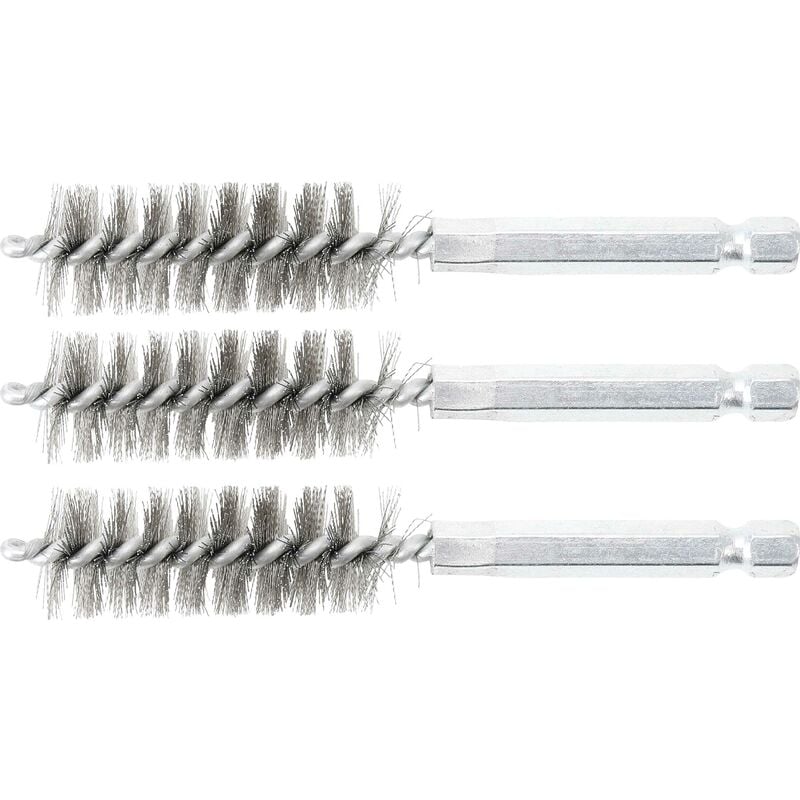 Bgs Technic - brosse en acier 16MM 6,3MM (1/4'') 3PIÈCES bgs 3078-16-S