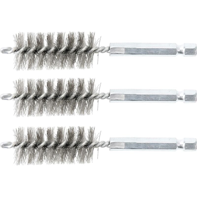 Brosse en acier 19MM 6,3MM (1/4'') 3PIÈCES bgs 3078-19-S