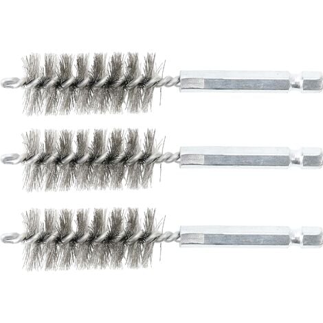 BGS 3078-10-M - Brosse en laiton - 10 mm - 6,3 mm (1/4) - 3 pièces :  : Bricolage