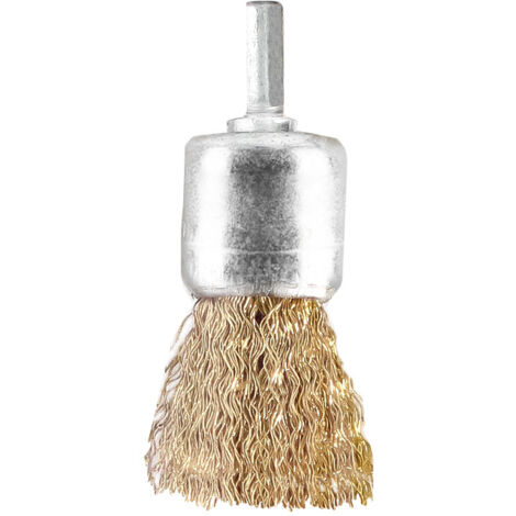 Brosse en acier laitonné Brosse 25 mm. 1/4".