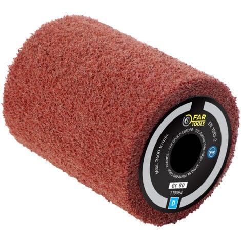 FARTOOLS Brosse en fibre synthétique Ø80mm - L 100mm pour poncer/polir/satiner