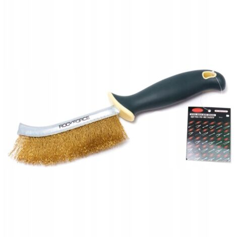 BROSSE EN FIL DE LAITON, MANCHE EN ACIER PLASTIQUE