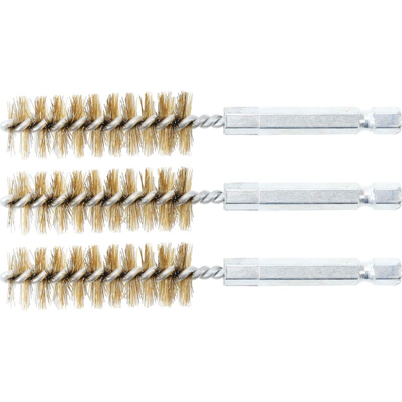 Bgs Technic - brosse en laiton 16MM 6,3MM (1/4'') 3PIÈCES bgs 3078-16-M