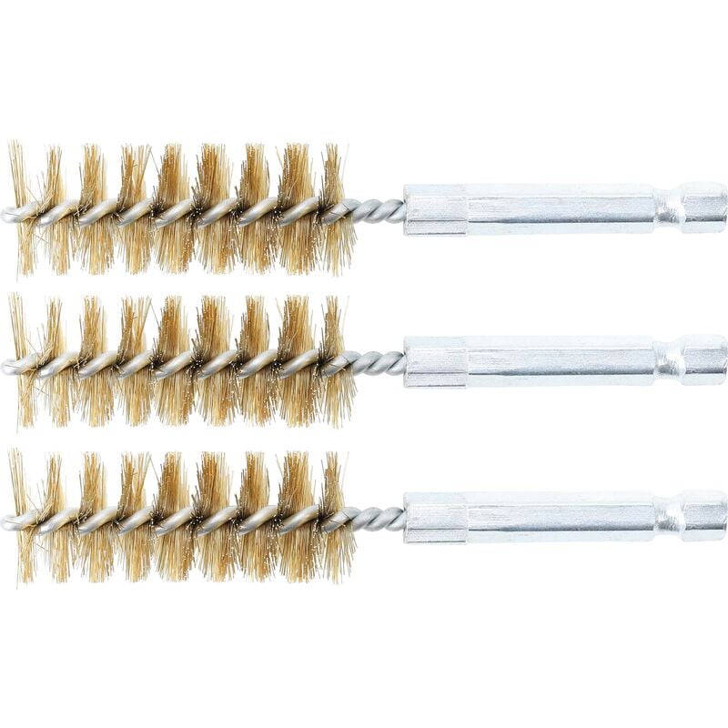 Brosse en laiton 18MM 6,3MM (1/4'') 3PIÈCES bgs 3078-18-M